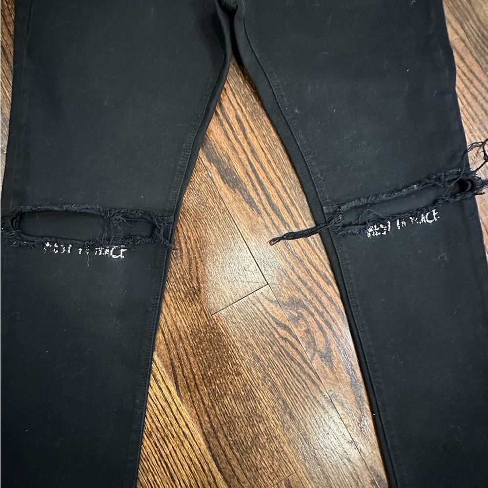 RtA Black Slim Straight Jeans
